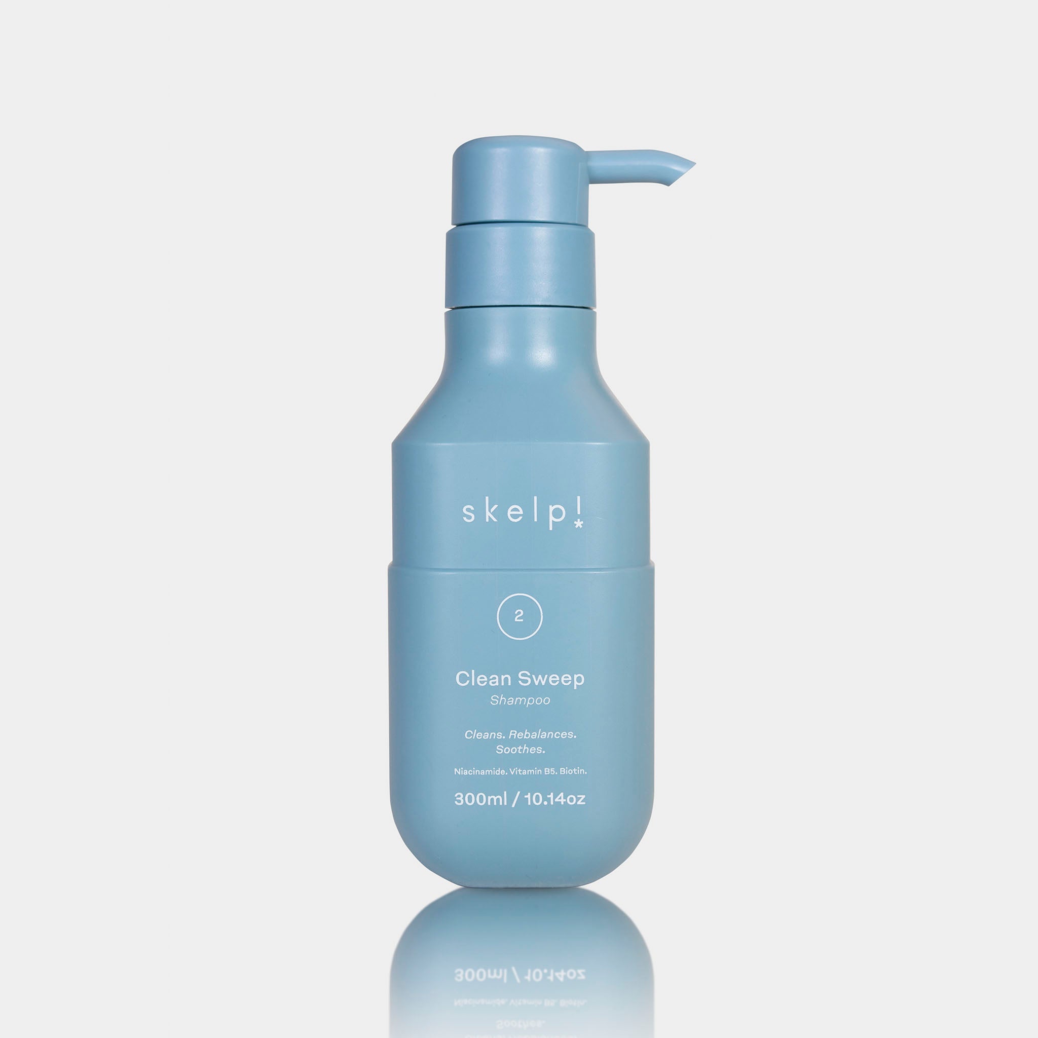 Product shot of skelp! Clean Sweep Shampoo Bottle